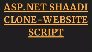 asp net shaadi clone website script