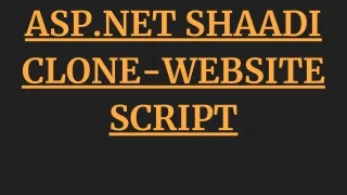 asp net shaadi clone website script