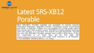 latest srs xb12 porable