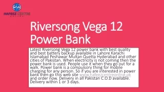 riversong vega 12 p ower b ank