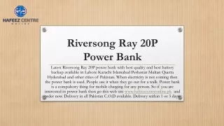 ray 20 power bank