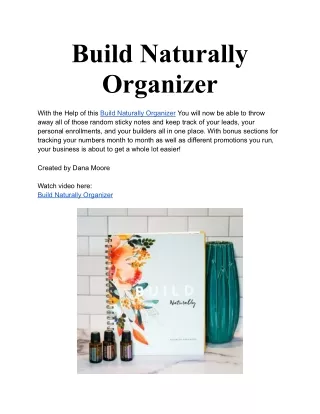 Build Naturally Organizer