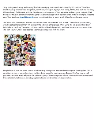 The Ugly Truth About stray kids merch