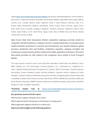 global open source help desk automation market