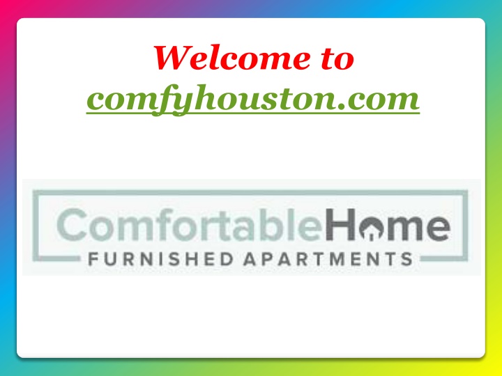 welcome to comfyhouston com