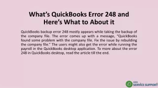 what s quickbooks error 248 and here s what to about it