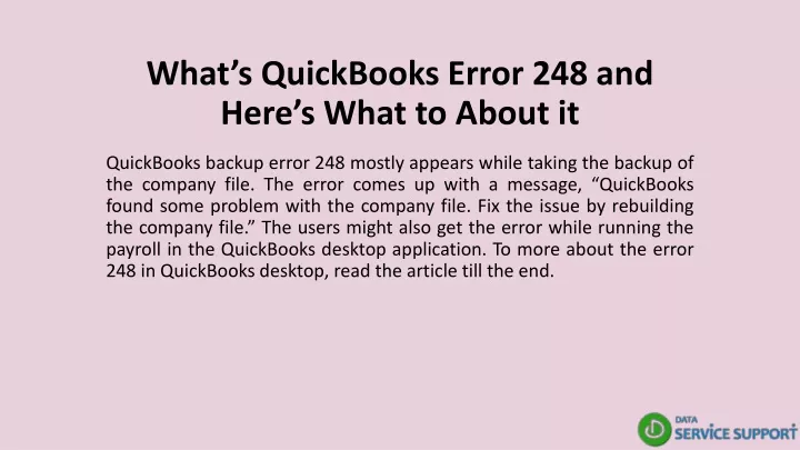 what s quickbooks error 248 and here s what to about it