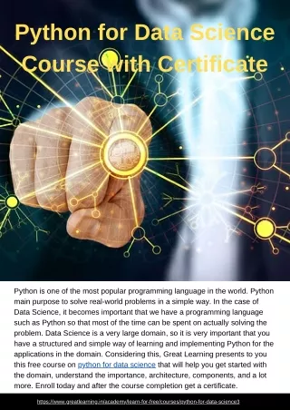 Python for Data Science Course with Certificate