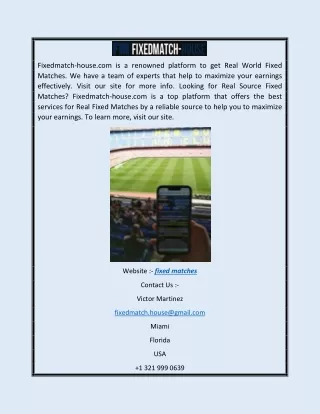 fixedmatch house com is a renowned platform