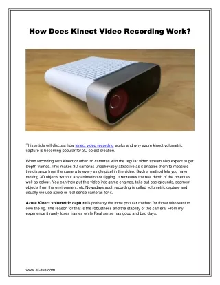 How does kinect video recording work-converted