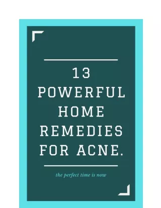 13 Powerful Home Remedies for Acne