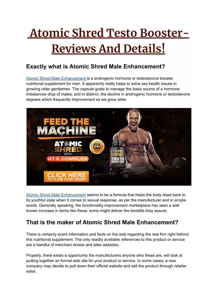 atomic shred testo booster reviews and details
