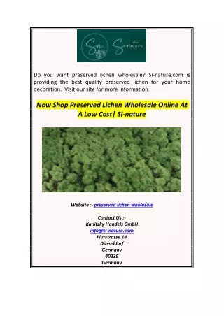 Now Shop Preserved Lichen Wholesale Online At A Low Cost Si-nature