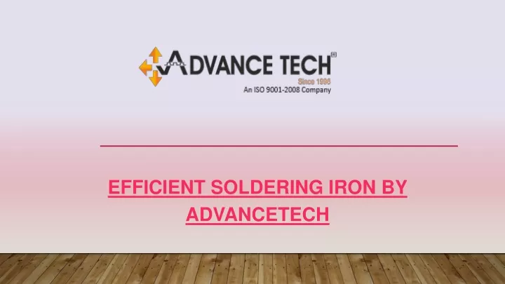 efficient soldering iron by advancetech