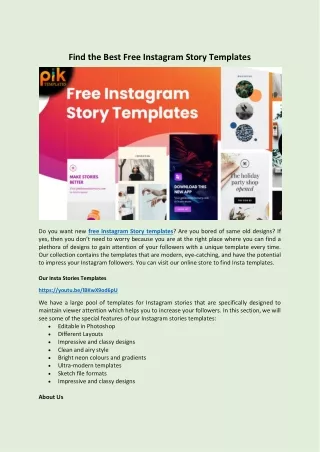 Find the Best Free Instagram Story Templates