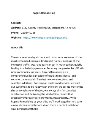 rogers remodeling