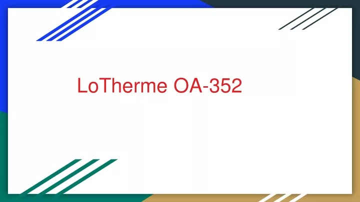 lotherme oa 352