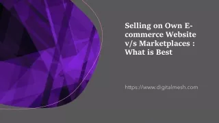 Selling on Own E-commerce Website v/s Marketplaces: What is Best?