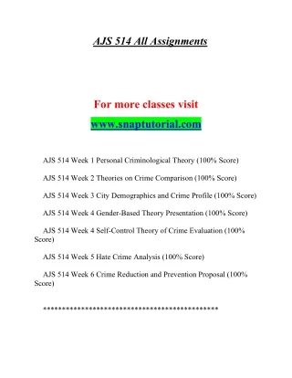 ajs 514 all assignments