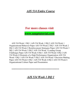 ajs 534 entire course