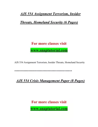 ajs 554 assignment terrorism insider