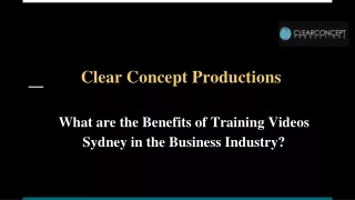 What are the Benefits of Training Videos Sydney in the Business Industry?