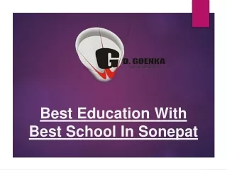 Best Education With Best School In Sonepat