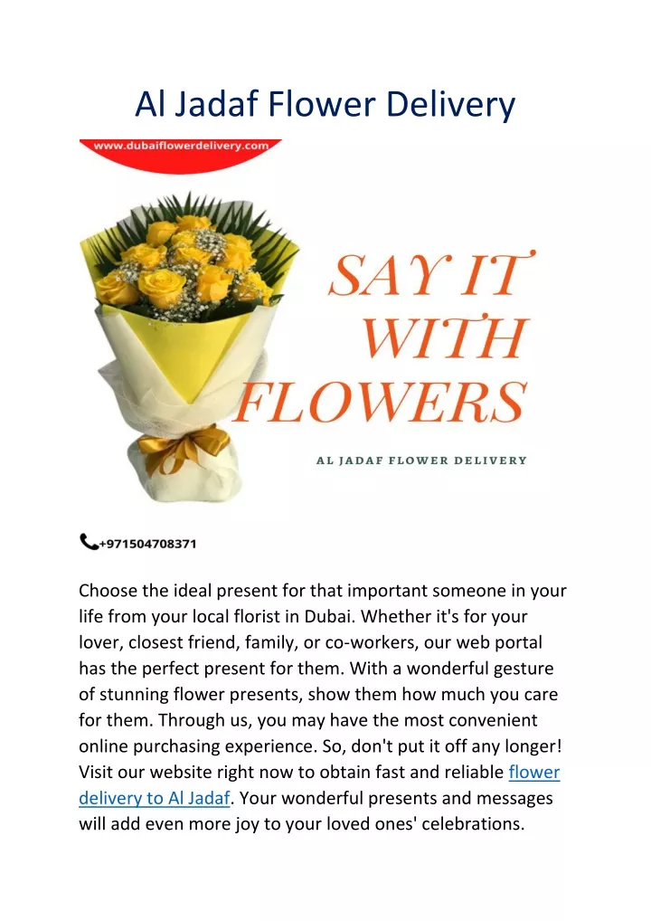 al jadaf flower delivery