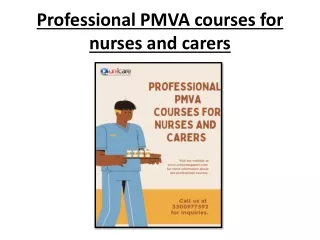 professional pmva courses for nurses and carers