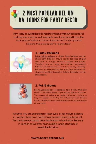 2 Most Popular Helium Balloons to Buy for Party Decor