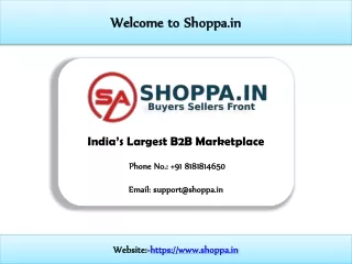 Shoppa.in- Ecommerce Website for Suppliers, Exporters, Importers in India