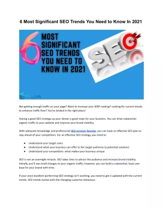 6 most significant seo trends you need to know