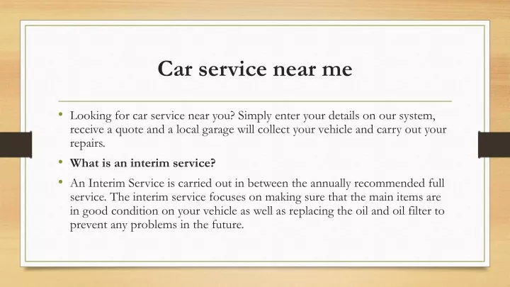 car service near me