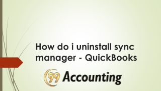 how do i uninstall sync manager quickbooks