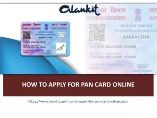 How to Apply for PAN Card Online in UAE - Alankit UAE