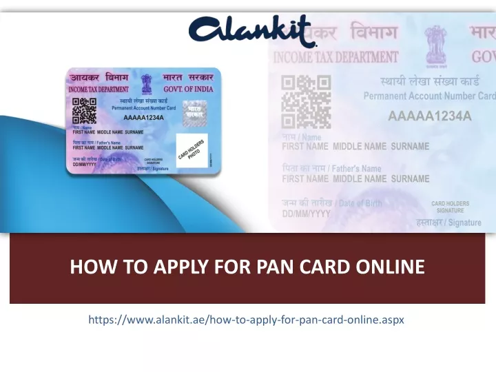 how to apply for pan card online