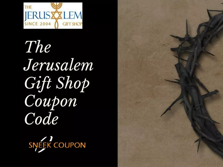 the jerusalem gift shop coupon code