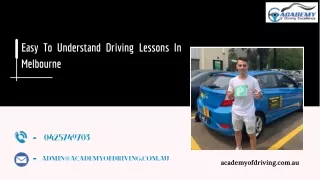 Easy To Understand Driving Lessons and Driving Instructor In Melbourne