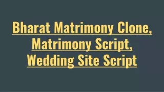 bharat matrimony clone matrimony script wedding site script