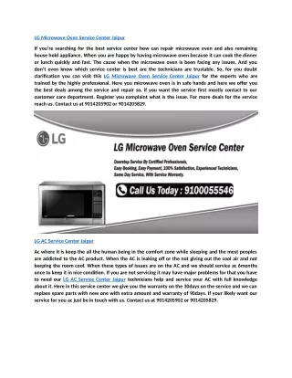 LG Washing machine Service Center Jaipur