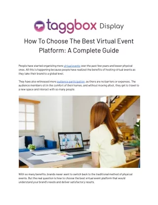 How To Choose The Best Virtual Event Platform_ A Complete Guide