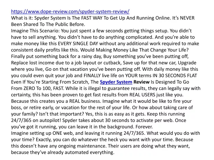 https www dope review com spyder system review