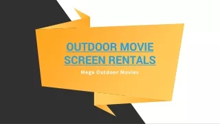 Outdoor Movie Screen Rentals - Movie Projector Screen Rental