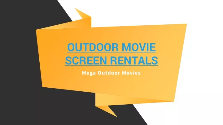 outdoor movie screen rentals