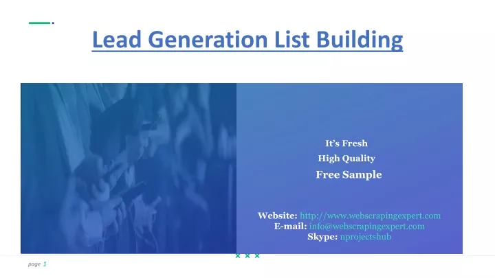 lead generation list building