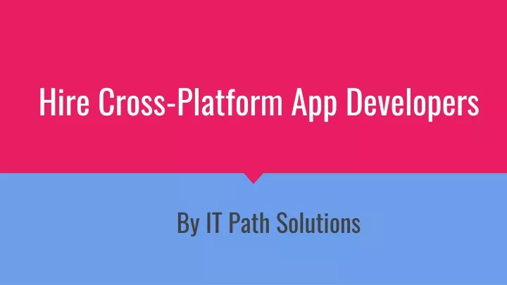 hire cross platform app developers