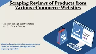 scraping reviews of products from various ecommerce websites