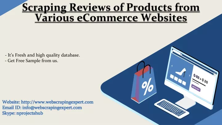 scraping reviews of products from various ecommerce websites