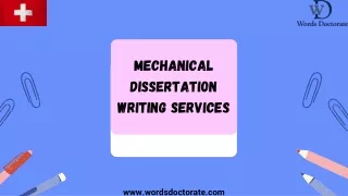Mechanical Dissertation Writing Services - Words Doctorate
