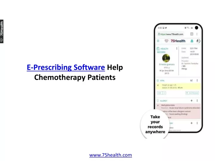 e prescribing software help chemotherapy patients